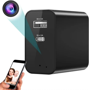 WiFi Smart Camera Charger with Premium Wide-Angle 160° Live Remote View 2.4G WiFi Best Mini TypeC Plug Camera for Pets & Home Real Time Monitoring - iOS Android App WiFi Smart Camera Charger with Premium Wide-Angle 160° Live Remote View 2.4G WiFi Best Mini TypeC Plug Camera for Pets & Home Real Time Monitoring - iOS Android App