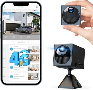 Funstorm Cámara de seguridad celular 2K - No necesita WiFi, cámara inalámbrica compacta para automóvil con tarjeta SIM, alertas de movimiento, visión nocturna HD, vista remota en vivo para vehículos