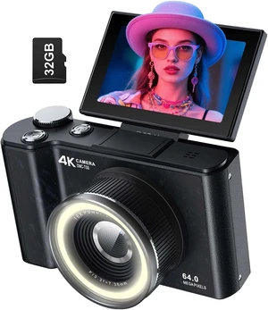 W & O 4K Digital Camera for Photography,Flip Screen Digital Camera for Kids BLACK W & O 4K Digital Camera for Photography,Flip Screen Digital Camera for Kids BLACK