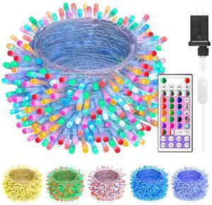 Christmas Lights Color Changing - 22 Colors 196FT 600 LED Fairy String Lights with Remote,Twinkle Fairy Lights Indoor with 12 Lighting Modes, Pastel Easter Lights for Bedroom Classroom