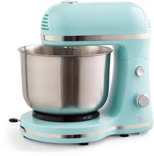 Compact Stand Mixer, 3.5 Quart with Beaters & Dough Hooks Included - Blue