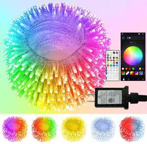 2025 New 188FT 600LED Smart Color Changing Christmas String Lights Outdoor App Control RGB LED String Lights with Remote & Timer, Waterproof Twinkle Christmas Tree Lights Indoor For Holiday Xmas Decor
