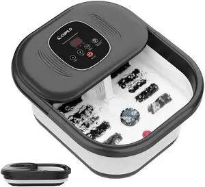 Foot Spa Bath Massager with Heat, Collapsible Foot Massager Spa Soaking Tub with Bubbles, Red Light, Pumice Stone, and Shiatsu Massage Rollers, Pedicure Foot Spa for Relaxation, Gifts Foot Spa Bath Massager with Heat, Collapsible Foot Massager Spa Soaking Tub with Bubbles, Red Light, Pumice Stone, and Shiatsu Massage Rollers, Pedicure Foot Spa for Relaxation, Gifts