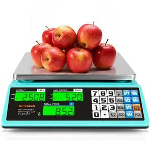 88lb/40kg Commercial Food Scale, Digital Price Computing Scale with Counting Feature, Outdoor Market Food Scale Dual LCD for Farmers Markets, Butchers, Retail Stores 88lb/40kg Commercial Food Scale, Digital Price Computing Scale with Counting Feature, Outdoor Market Food Scale Dual LCD for Farmers Markets, Butchers, Retail Stores