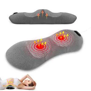 3-in-1 Electric Lumbar Support Pillow with Heat & Massage, Ergonomic Memory Foam Lower Back Massager for Pain Relief Deep Tissue, Smart Air Lift Technology, Ideal for Car/Bed/Sleeping/Office Chair 3-in-1 Electric Lumbar Support Pillow with Heat & Massage, Ergonomic Memory Foam Lower Back Massager for Pain Relief Deep Tissue, Smart Air Lift Technology, Ideal for Car/Bed/Sleeping/Office Chair