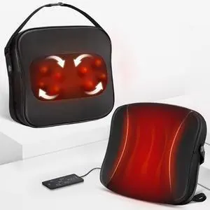 Back Massager with Heat - Shiatsu Neck Massager Deep Tissue 2-in-1 Kneading Chair Massage Pillow for Lower Back/Leg/Shoulder - Lumbar Support Pillow for Back Pain Relief - Gifts for Mom Dad Women Back Massager with Heat - Shiatsu Neck Massager Deep Tissue 2-in-1 Kneading Chair Massage Pillow for Lower Back/Leg/Shoulder - Lumbar Support Pillow for Back Pain Relief - Gifts for Mom Dad Women