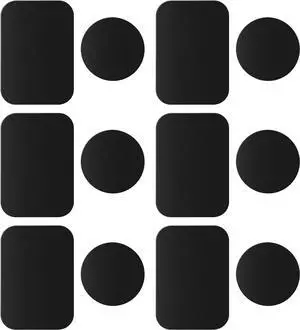 Metal Plates for Magnetic Car Mount 12-Pack (6 Round + 6 Rectangular) with Strong 3M Adhesive Ultra-Thin, Durable, Non-Magnetic, Compatible with Smartphones & Tablets Metal Plates for Magnetic Car Mount 12-Pack (6 Round + 6 Rectangular) with Strong 3M Adhesive Ultra-Thin, Durable, Non-Magnetic, Compatible with Smartphones & Tablets