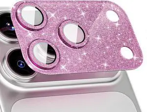 Cute Camera Lens Protector for iPhone 17 Pro, Bling Pink Camera Cover for Women, All-in-One Drop-Proof Scratch Protector, Military Grade Shatterproof, Strong Adhesion Cute Camera Lens Protector for iPhone 17 Pro, Bling Pink Camera Cover for Women, All-in-One Drop-Proof Scratch Protector, Military Grade Shatterproof, Strong Adhesion