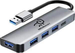 5-in-1 USB A Hub Splitter Adapter with USB 3.0 USB 2.0 Ports and Type-C Power Delivery Extender for A Port Laptop PC Desktop PS4/5 Xbox and More 5-in-1 USB A Hub Splitter Adapter with USB 3.0 USB 2.0 Ports and Type-C Power Delivery Extender for A Port Laptop PC Desktop PS4/5 Xbox and More