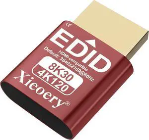 8K HDMI Dummy Plug - EDID Emulator Headless HDMI Dongle 7680x4320@30Hz 2560x1600@60Hz 1920x1080@30/50/60/120Hz for Remote Access GPU Tasks & Virtual Desktop 8K HDMI Dummy Plug - EDID Emulator Headless HDMI Dongle 7680x4320@30Hz 2560x1600@60Hz 1920x1080@30/50/60/120Hz for Remote Access GPU Tasks & Virtual Desktop