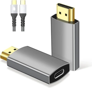 USB C Female to HDMI Male Adapter with USB-C Video Cable 4K@60Hz UniDirectional USB Type C Source to HDMI 2.0 Display Converter Thunderbolt 3/4 to HDM-I for i-/Phone 17 MacBok Pro Galaxy - 1 Pack USB C Female to HDMI Male Adapter with USB-C Video Cable 4K@60Hz UniDirectional USB Type C Source to HDMI 2.0 Display Converter Thunderbolt 3/4 to HDM-I for i-/Phone 17 MacBok Pro Galaxy - 1 Pack