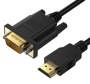 HDMI to VGA Adapter Cable 6ft Gold-Plated Connectors - Compatible with Laptop Monitor Projector TV HDMI to VGA Adapter Cable 6ft Gold-Plated Connectors - Compatible with Laptop Monitor Projector TV