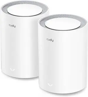 Cudy AX3000 Wi-Fi 6 2.5G Mesh System, Covers up to 4800 Sq.Ft, Replaces Wireless Router and Extender, Supports Ethernet Backhaul, Ideal for 2.5G Network, M3000 2-Pack