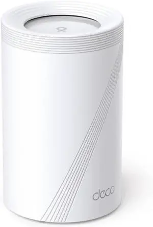 TP-Link Deco BE65(1-pack), BE9300 Mbps, 4 × 2.5 Gbps Ports, 320 MHz Channels, Works on a 6 GHz Band, Connectivity up to 200 Devices, VPN, WPA3, Tri-Band Wi-Fi 7 Mesh System