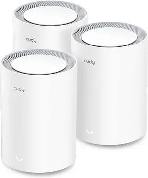 Cudy AX3000 Wi-Fi 6 2.5G Mesh System, Covers up to 7000 Sq.Ft., Replaces Wireless Router and Extender, Supports Ethernet Backhaul, Ideal for 2.5G Network, M3000 3-Pack