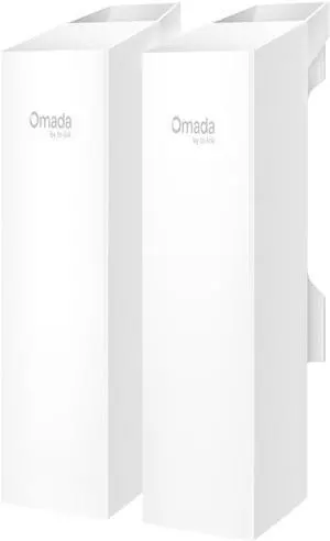 TP-Link Omada Point to Point Wireless Bridge Outdoor - 5GHz, 867Mbps, PtP&PtMP, 1km Range, 3 Gigabit Ports, PoE or DC Powered, IP65 Weatherproof, Preconfigured, Plug&Play(EAP211-Bridge KIT)