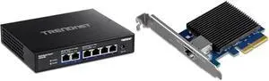 TRENDnet 10GbE Network Bundle with 6-Port 10G Switch (TEG-S762) and 10G PCIe Network Adapter (TEG-10GECTX)