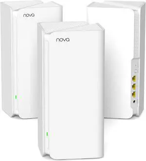 Tenda AX5400 Mesh WiFi 6 System Nova MX15 Pro - 6 * 3dBi Antennas up to 7300 sq.ft WiFi Coverage - Wi-Fi 6 Mesh for up to 200 Devices, 3*Gigabit Ports, Easy Setup, Amazon Alexa, 3-Pack