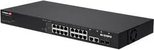 EDiMAX PRO 16 + 2 Ports Gigabit POE+ Smart Managed Switch, Long Range 656 Ft (200M), Up to 30W Per Port (Total Power Budget: 280W) 280W Total with 2 RJ45/SFP Combo Ports, Surveillance - GS-5216PLC