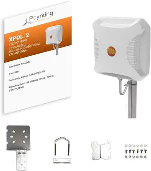 Poynting XPOL-2-5G (No T-Mobile) Directional Cellular Antenna | 2X2 MIMO | 4G/LTE 5G | 698-3800 MHz | 11dBi | 5m Cable SMA (M)