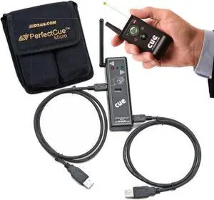 DSAN PerfectCue Micro Ultra Compact Cue Light Remote Presentation Controller with PC-AS4 3-Button & Green Laser Wireless Transmitter