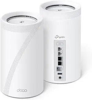 TP-Link Deco BE95 BE33000 Quad-Band WiFi 7 Mesh System - for Whole Home Coverage up to 7800 Sq.Ft w/AI-Driven Smart Antennas, 10G Multi-Gig Ethernet Ports, Replaces Router and Extender (2-Pack)