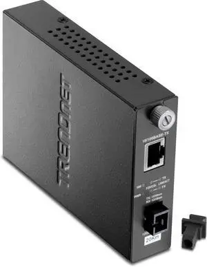 TRENDnet Intelligent 100Base-TX to 100Base-FX Dual Wavelength Single Mode SC Fiber Media Converter (20 km/12.4 Miles),Fiber Port, RJ-45, Fiber to Ethernet Converter Lifetime Protection, TFC-110S20D5i