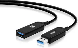 SIIG 100ft USB 3.0 Extend Cable, USB Type-A Male to Female, AOC Active Optical Cable, 5Gbps Supports UASP, Not Backwards Compatible with USB 2.0 and USB 1.1 Devices (CB-US0U11-S1)