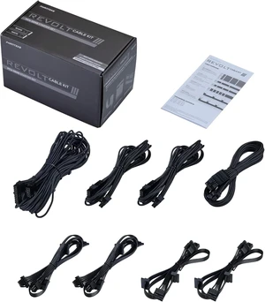 Phanteks (PH-CBKT-G5S_BK01) Revolt Cable Kit, PCIe Gen5 Starter Set, 12VHPWR, Individually Sleeved Cables with Combs, Compatible with Revolt and AMP Series Power Supplies, Black Phanteks (PH-CBKT-G5S_BK01) Revolt Cable Kit, PCIe Gen5 Starter Set, 12VHPWR, Individually Sleeved Cables with Combs, Compatible with Revolt and AMP Series Power Supplies, Black