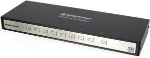 IOGEAR HDMI 8 Port Switch - 4K @ 60Hz - 8 in x 1 Out - True HD and DTS HD Master Audio - Auto Switch - IR Remote Control - Front Panel LED - GHSW8481 IOGEAR HDMI 8 Port Switch - 4K @ 60Hz - 8 in x 1 Out - True HD and DTS HD Master Audio - Auto Switch - IR Remote Control - Front Panel LED - GHSW8481