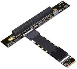 JMT ADT-F43SW PCIE 5.0 x16 to M.2 NGFF Key M Card Extension Cable 128G/bps GEN5 FCC Cable Compatible with M.2 NVMe Graphics Card (F43SW,25cm) JMT ADT-F43SW PCIE 5.0 x16 to M.2 NGFF Key M Card Extension Cable 128G/bps GEN5 FCC Cable Compatible with M.2 NVMe Graphics Card (F43SW,25cm)