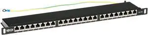Tripp Lite Cat6a Patch Panel 24-Port High-Density Shielded Dual IDC 0.5URM (N252A-024-HUSHK) Tripp Lite Cat6a Patch Panel 24-Port High-Density Shielded Dual IDC 0.5URM (N252A-024-HUSHK)