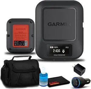 Garmin inReach Messenger GPS with Travel Bag, USB Wall Adapter, Car Adapter, and 6Ave Cleaning Kit