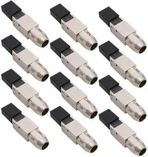 SATMAXIMUM Cat8 Shielded Tool-Free RJ45 Connector, Field Termination Plug, 22-26AWG, PoE+ Compatible, T568A/T568B Wiring, Supports 40G Ethernet (12)