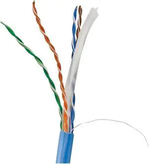 Vericom MBW6U-00934 CAT-6 UTP Solid Riser CMR Cable, 1,000ft (Blue)