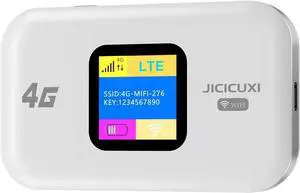 Portable 4G LTE Mobile WiFi Router, Mobile Hotspot Router for Travel,150Mbps High Speed Hotspot Device (SIM Card Slot) Support 8-11 Users,Camping,Motorhomes,Office,Anywhere