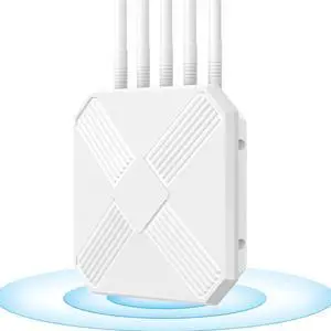 AX3000 Outdoor WiFi 6 Extender - Outdoor Access Point - Long-Range Dual Band WiFi, IP67/PoE/5 Antennas for Events, Commercial Use | Starlink-Compatible