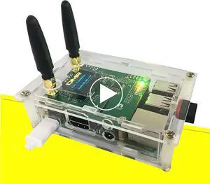 Upgraded Duplex DMR Hotspot WLAN Ethernet Port Assembled Radio Station WiFi Digital Voice Modem Support DMR Dstar YSF P25 Fusion Antenna Raspbery P Model 2B Two Colors OLED 2 TimeSlots