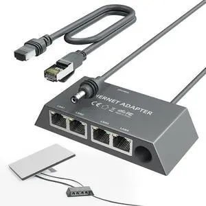 Starlink Ethernet Adapter Gen 3/Mini with Cat 5e Gen3 Rj45 Cable Starlink Gen 3 Ethernet Adapter 1 to 4 Devices Networked Simultaneously for Cat 5/5e/6/7/8 Cable Fast & Stable Connection