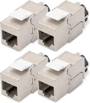 Digitus Keystone Module cat. 6A Shielded - 4 Pieces - RJ45 - Multi-Design - 500 MHz 10G Base-T - Tool Free