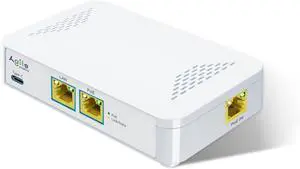 PoE to USB C Switch 60W 802.3af/at Compliant, 1 USB-C Port ( 30W PD Charging & Gigabit Ethernet) & 1 PoE+ Port & 1 Ethernet Port, for Smartphones/Sablets/Laptops/Camera/Access Point, PoE Powered