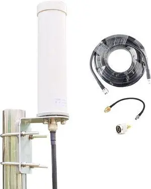 Outdoor Omni 4G LTE 5G Cellular Antenna for Signal Booster & Router, 698-3800MHz 8dBi 10meters Cable, Support All Carrier, Verizon AT&T Sprint T-Mobile