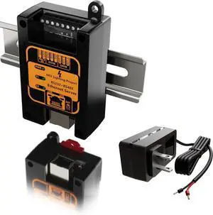 RS232 RS485 to Ethernet Converter | Dual Serial Device Server with Modbus TCP RTU Support | Simultaneous RS-232 & RS-485 | Industrial DIN Rail | DC 670V | DHCP & Static IP | Web UI Config