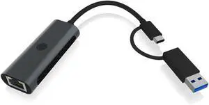 IcyBox IB-LAN301-C3 USB Type-A or Type-C® to 2.5 Gigabit Ethernet LAN Adapter