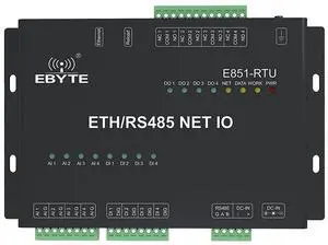 Ethernet RS485 12 Way Network IO Controller Modbus TCP RTU E851-RTU(4440-ETH) Analog Digital Input Relay Output Master Slave Socket Connection