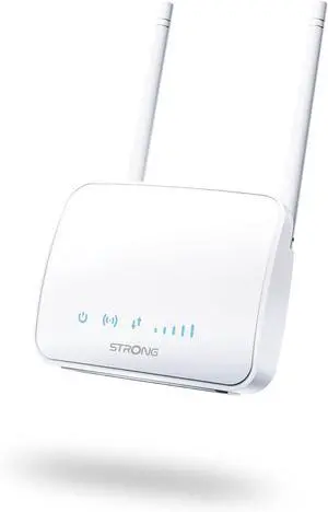 STRONG 4G LTE Router, N300 WLAN Router Supports SIM Cards, Cat 4 up to 150 Mbit/s, 2 x External Antennas, Ethernet LAN Port, Full PIN Code Management, WPA/WPA2, WPS