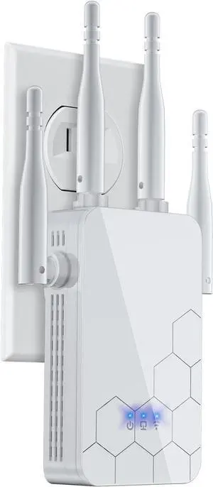 WiFi Extender Internet Booster, 10000 Sq.ft Long Range Repeater Wireless Routers Amplifier, Mesh Wi-Fi 80% Faster | Broader Than Ever, 1-Tap Setup, Support More Network Devices at Home