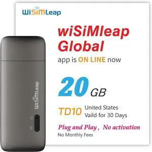 4G LTE Portable WiFi Hotspot for Travel No SIM Required, No Contract, Pocket Router Road Trips & Vehicles Works in 150+ Countries 20GB Data for USA Plug and Play Just for iOS Phone