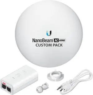 Wireless Bridge Ubiquiti NBE-5AC-GEN2 Customizable Wireless Bridge Bundle for Point to Point and Point-to-Multipoint Configurations, (Listing Price for a Single Unit)