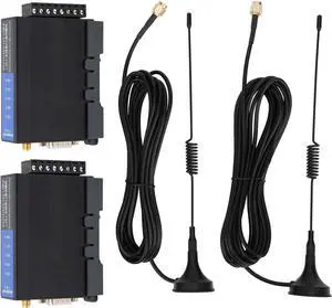 2Pcs Transceiver RS232/485/422-LORA DC12-36V Remote Radio Module with Antenna